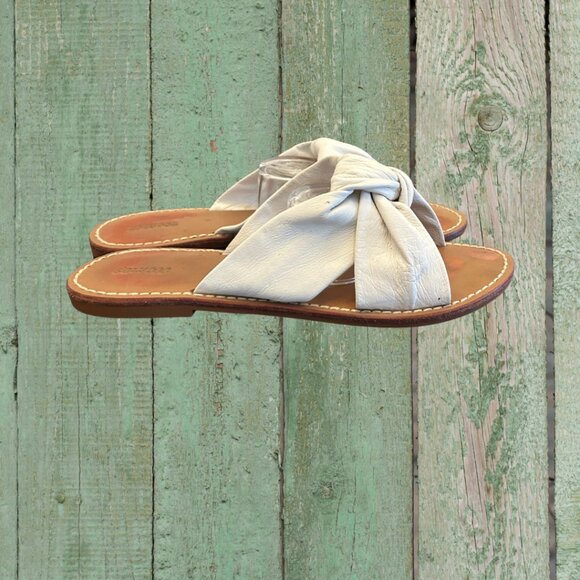 🌾 Soludos Beige Linen Knotted Slide Sandals – Size 9 🌾 - Picture 2 of 6